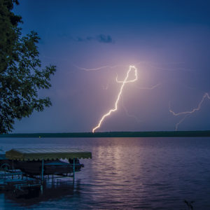 Lightning Bolt over Lake