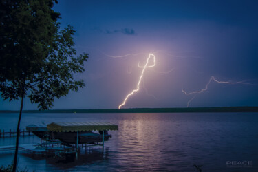 Lightning Bolt over Lake